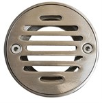 Mountain Plumbing 4 Inch Round Solid Nickel Bronze Plated Grid Shower Drain